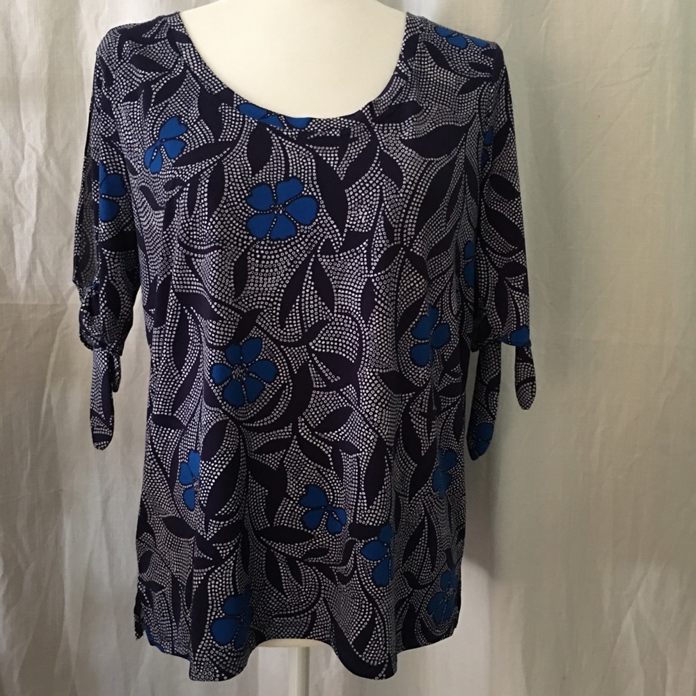 Blue Floral Print  top